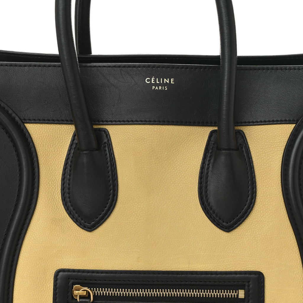 Velluto Calfskin Mini Tri-Color Luggage Vanilla