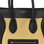Velluto Calfskin Mini Tri-Color Luggage Vanilla