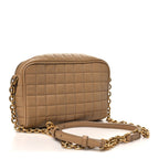 Lambskin Carre Quilted Cassandre Mini Camera Bag Natural Tan
