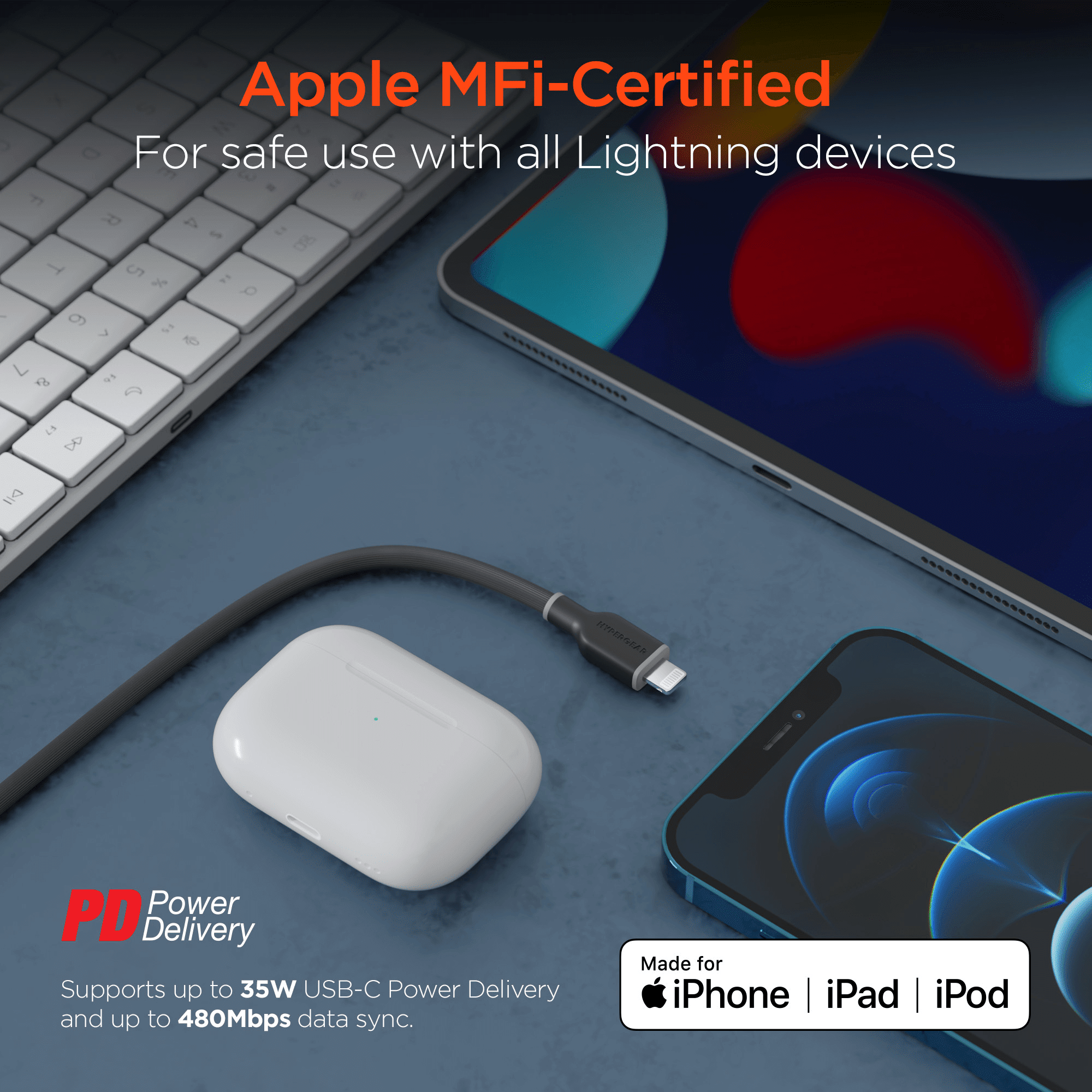 Flexi PRO USB-C to Lightning Cable 10ft