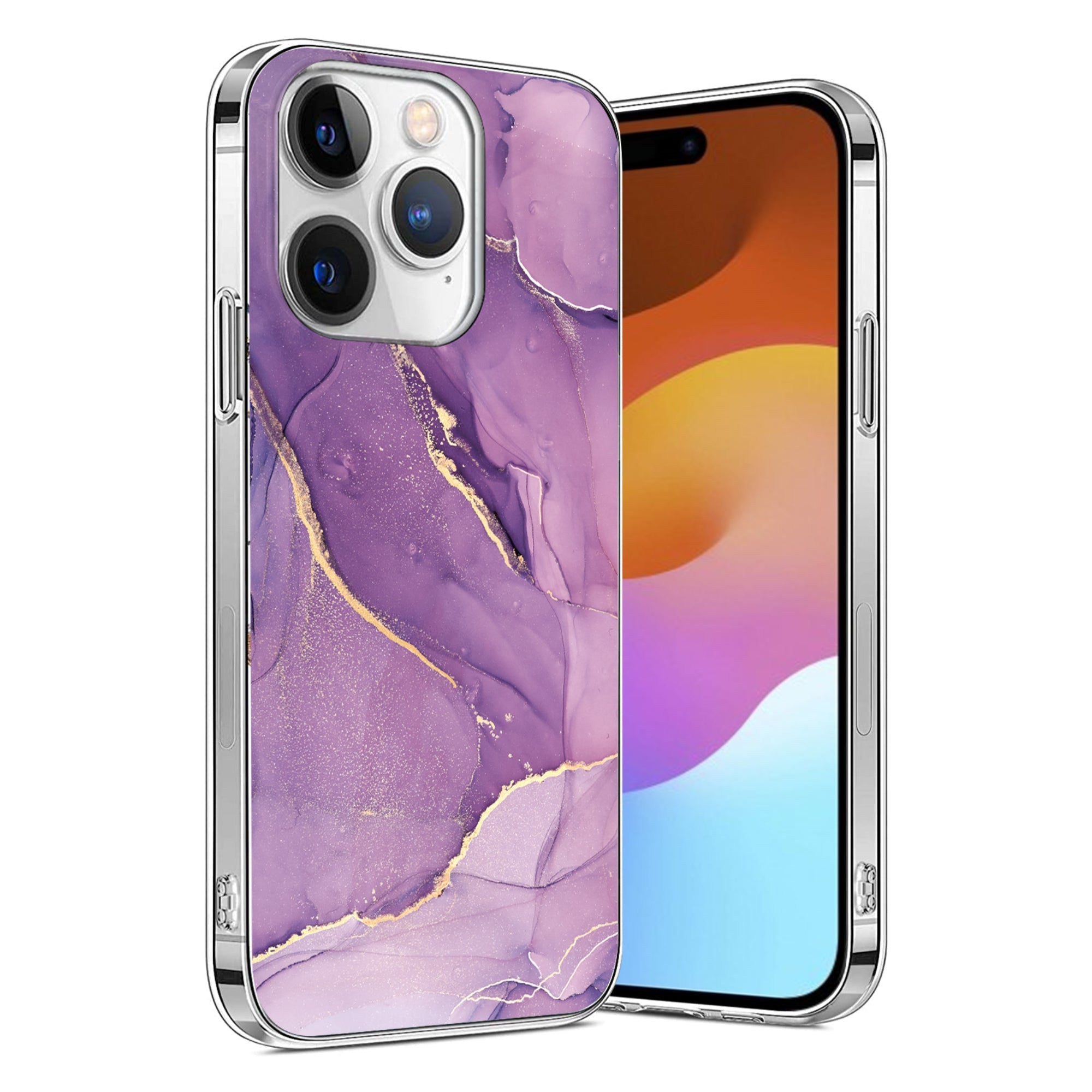 SAHARA - Inspire Series Purple Marble Case - iPhone 15 Pro - CP00461