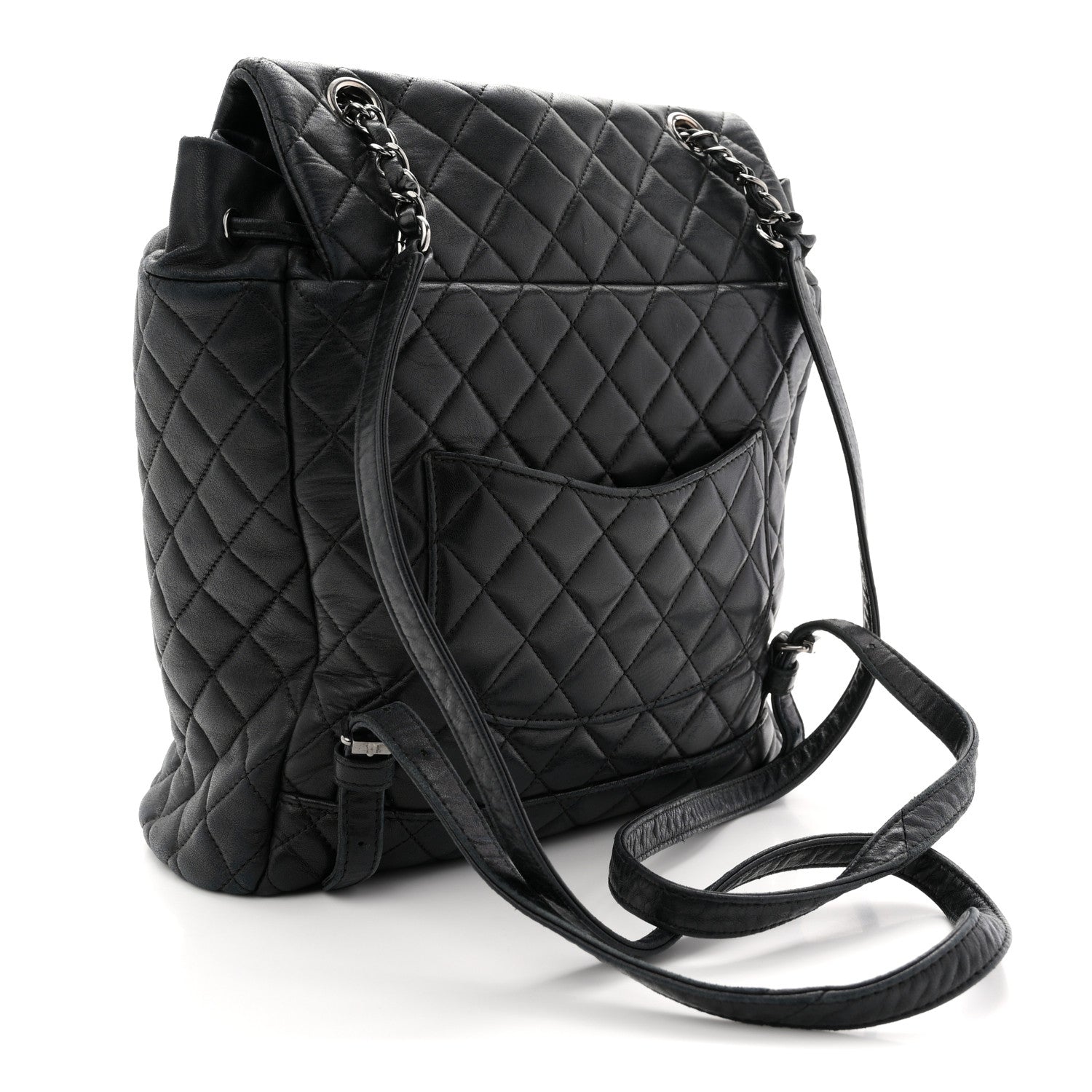 Calfskin Quilted Small Urban Spirit Backpack Black