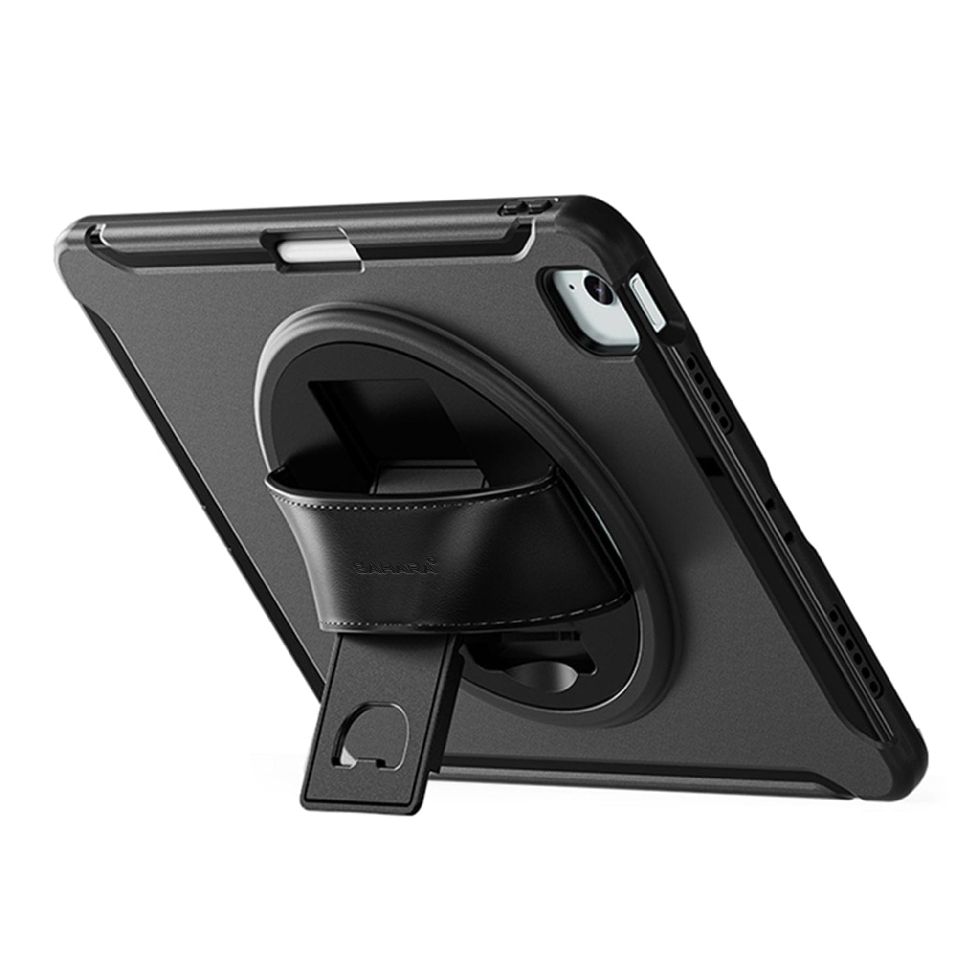 SAHARA - Raider Series Heavy Duty Case with Hand Strap for Apple iPad Air 13" M3/M2 - Scorpion Black