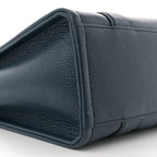 Grained Calfskin Small The Tote Bag Blue Sea