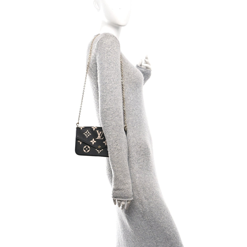 Empreinte Monogram Giant Felicie Pochette Black Beige