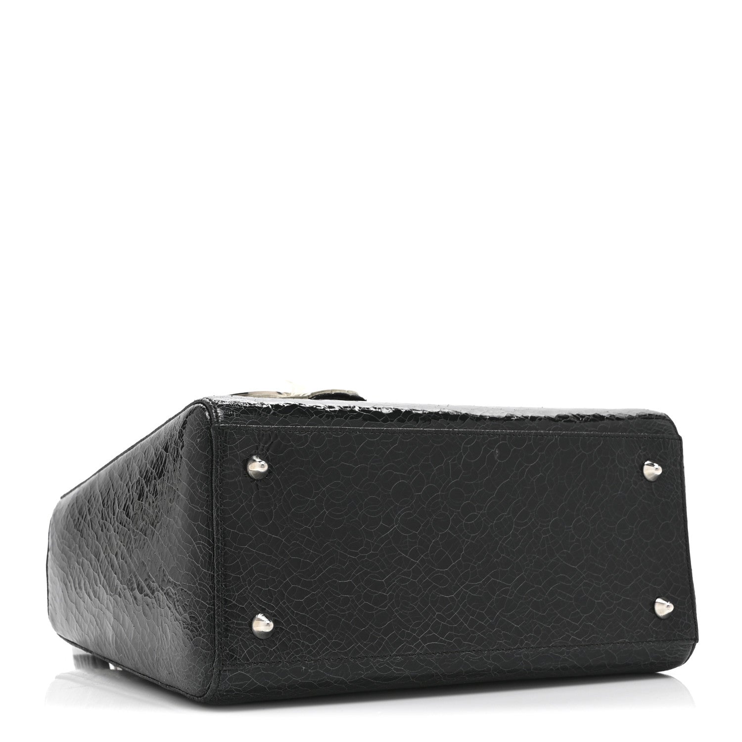 Ceramic Effect Deerskin Jeweled Swan Lady Dior Black
