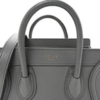 Baby Drummed Calfskin Nano Luggage Kohl