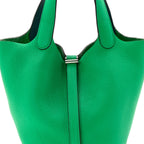 Taurillon Clemence Swift Eclat Picotin Lock 18 PM Menthe Vert Bosphore