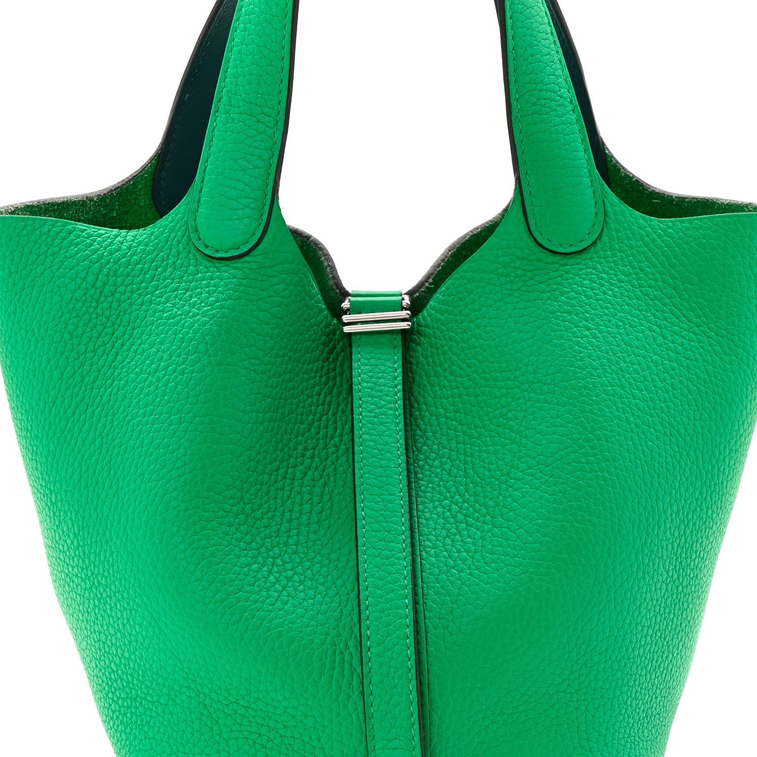 Taurillon Clemence Swift Eclat Picotin Lock 18 PM Menthe Vert Bosphore
