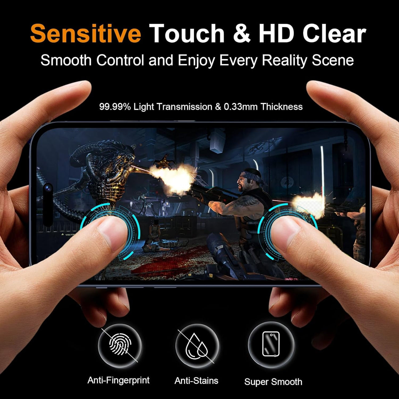 Entronix Clear Screen Protector Compatible with iPhone 17 - 2-Piece Combo