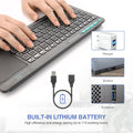 Wireless Bluetooth Keyboard with Backlit Touchpad For PC Smart TV - RT518+BT