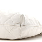 Shiny Calfskin Quilted Small Chanel 22 White