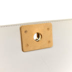 Lizard Chevron Small Boy Flap White Gold