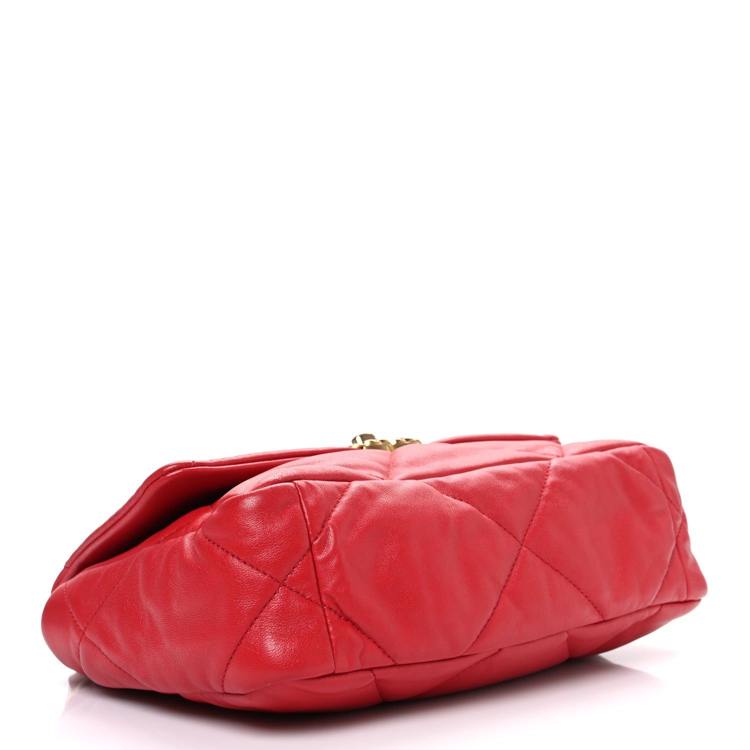 Lambskin Quilted Medium Chanel 19 Flap Red
