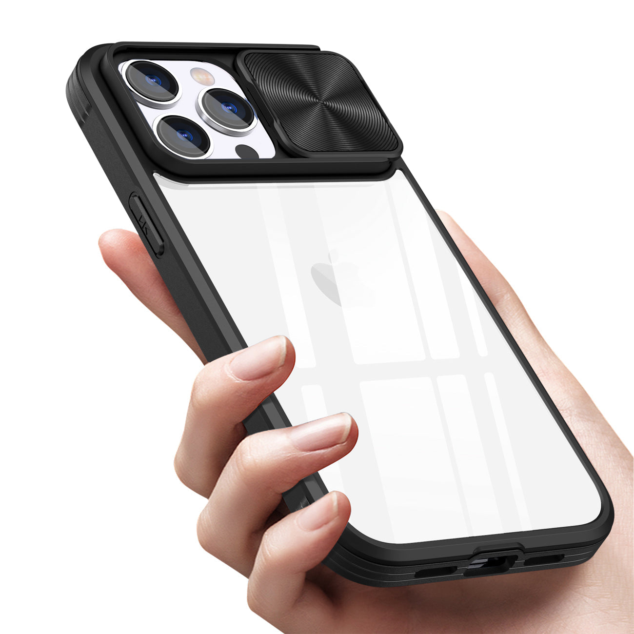 Full Protection With Mobile Phone Protective Film Slide Camera Lens Phone Case For Iphone 14 Pro In Black