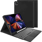 SAHARA - Navigate Series Keyboard Folio Case with Tempered Glass Screen - iPad Pro 12.9" (4th, 5th, and 6th Generation)
