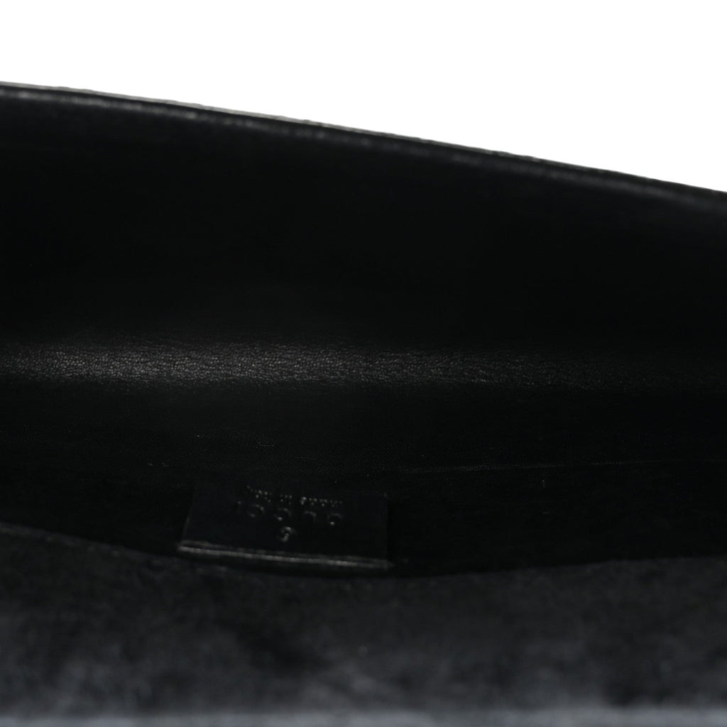 Patent Microguccissima Small Broadway Clutch Black