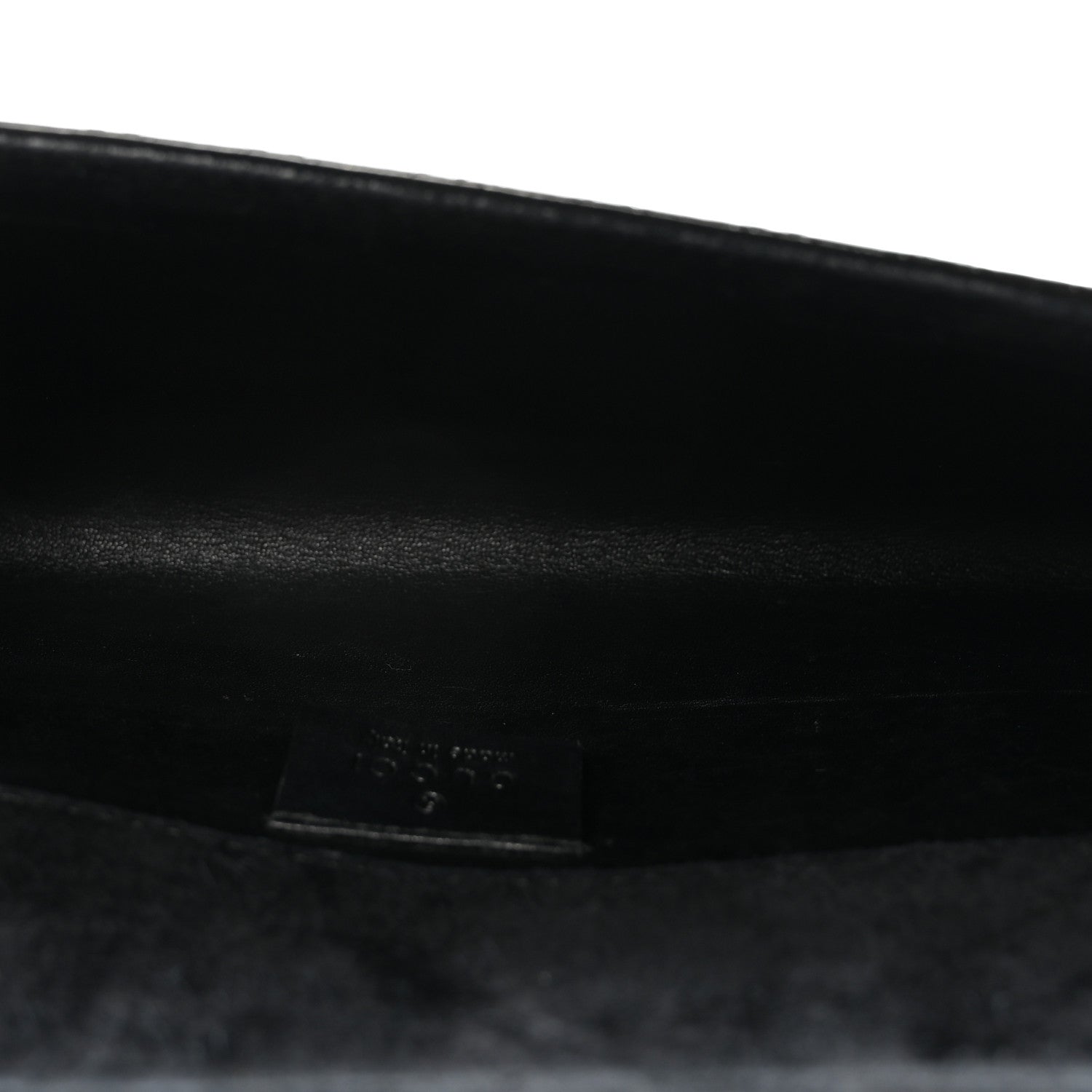 Patent Microguccissima Small Broadway Clutch Black