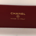 Shiny Caviar Preppy Coco Long Vanity With Strap White