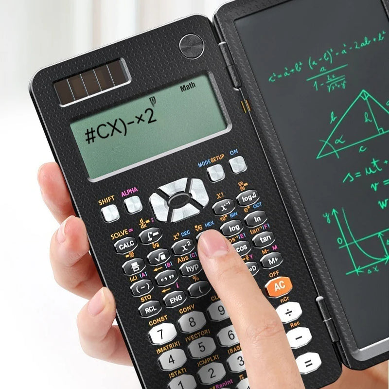 3 in 1 Foldable Scientific Calculators Handwriting Tablet Learning Function Calculator Foldable Desk Scientific Calculators