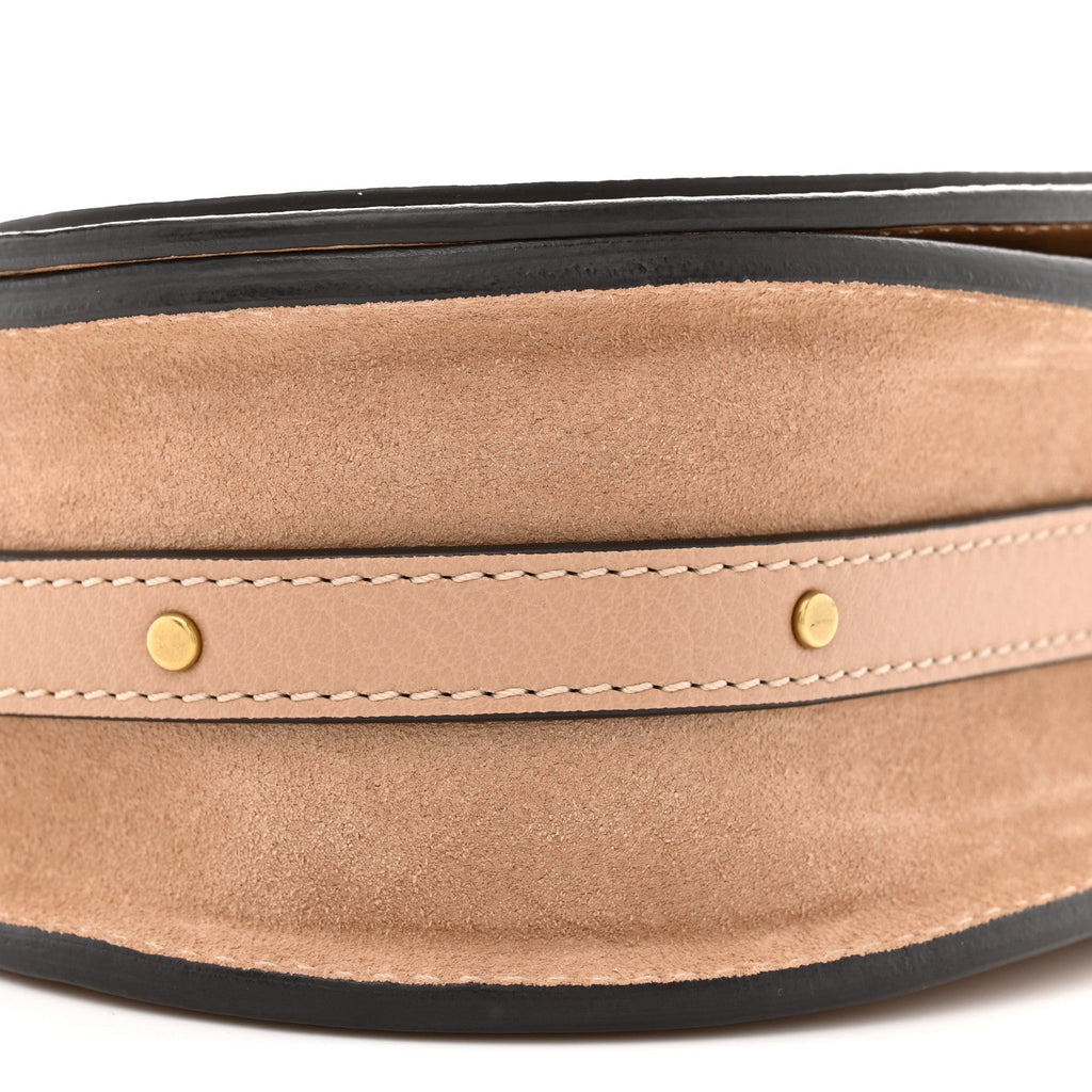 Calfskin Suede Small Nile Bracelet Bag Biscotti Beige
