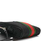 Canvas Web Slim Belt Bag Black