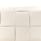 Lambskin Maxi Intrecciato Small Brick Cassette Bag White