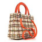 Tweed Medium Lady Dior  Orange Multicolor