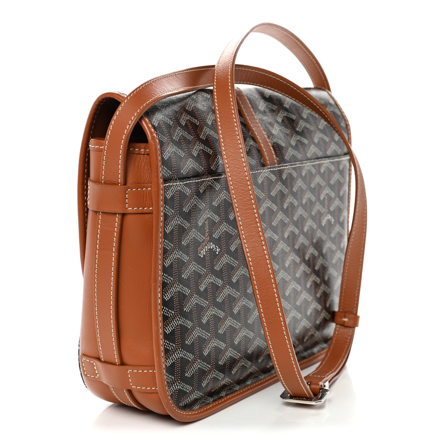Goyardine Belvedere II MM Messenger Bag Black Gold