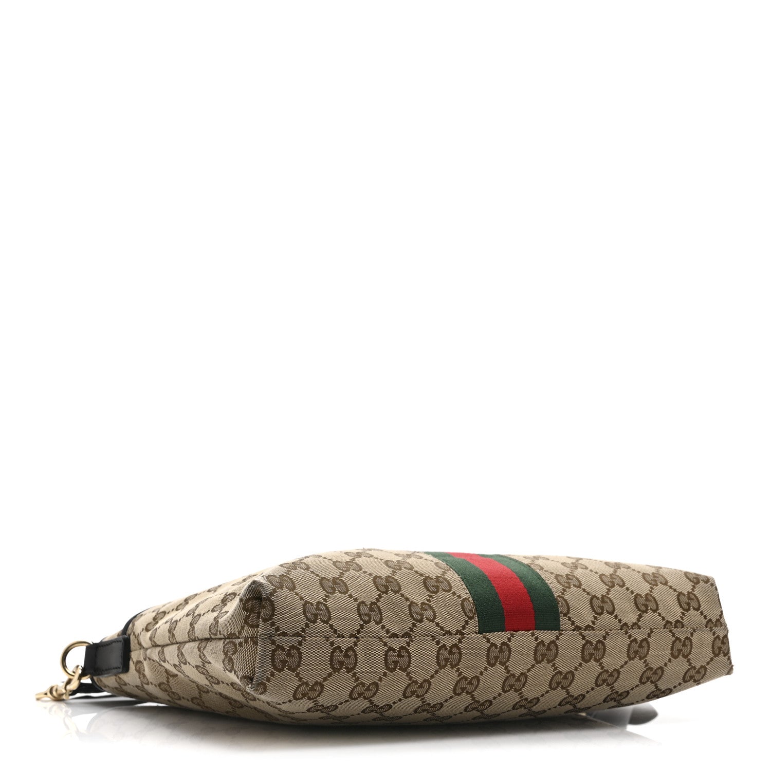 GG Monogram Web Flat Messenger Bag Black