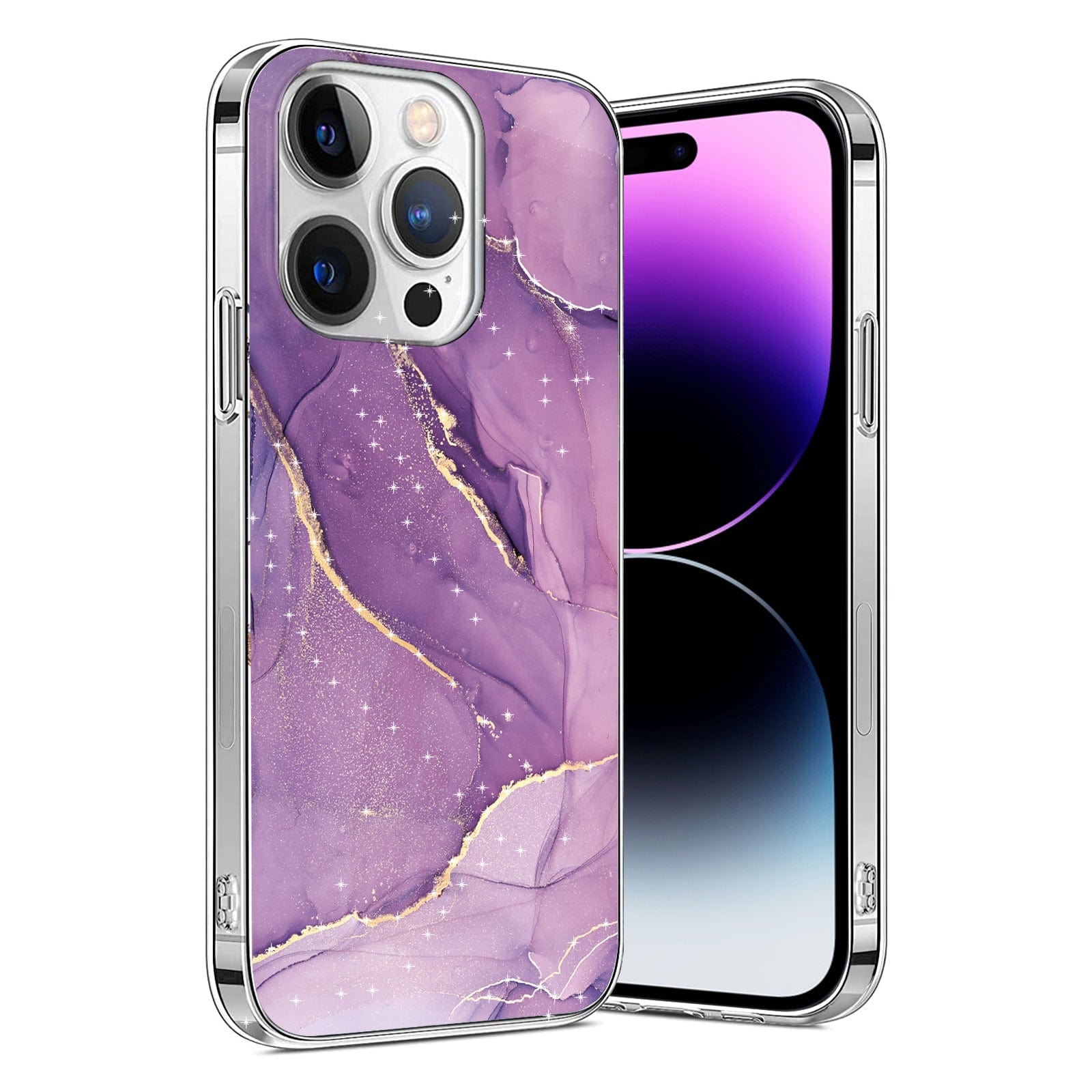 SAHARA - Inspire Series Purple Marble Case  - iPhone 14 Pro - CP00352