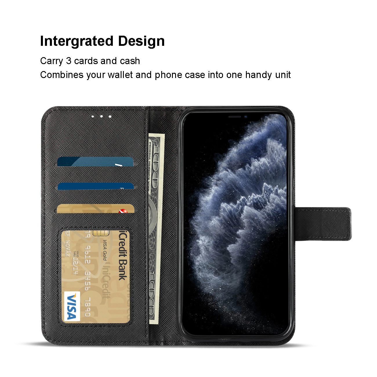 Reiko Apple Iphone 11 Pro 3-In-1 Wallet Case In Black