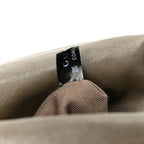 Sakai Be Green Calfskin Diagonal Stitched Small Blondie Tote Craclet Brown