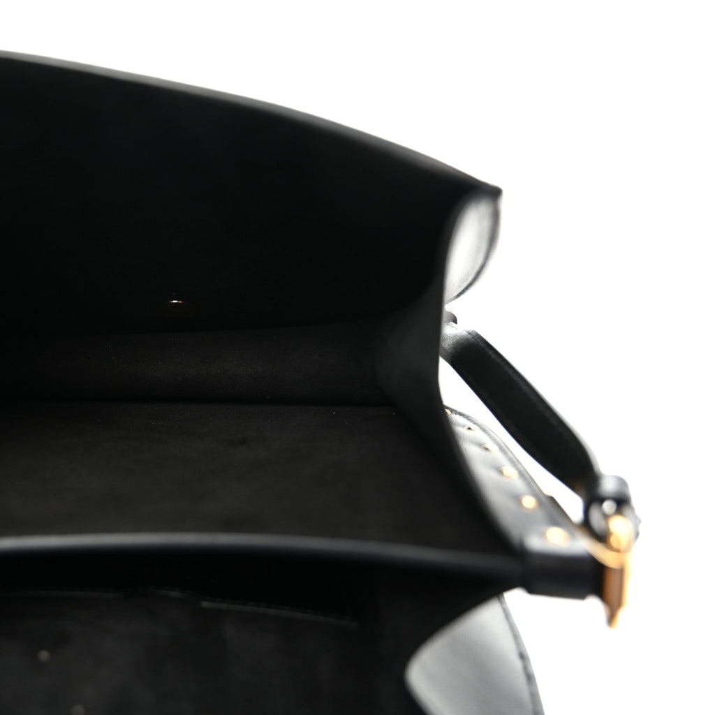 Box Calfskin Medium Bobby Frame Flap Black
