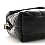 Calfskin Y Quilted Monogram Toy Loulou Crossbody Bag Black