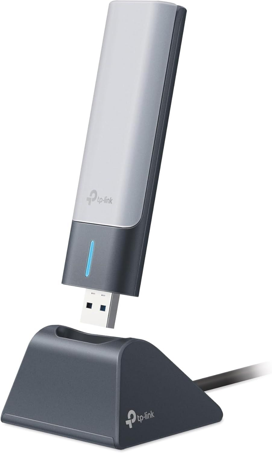 WiFi 6 USB Adapter for Desktop PC (Archer TX21UH) Wireless Network Adapter with 2.4GHz, 5GHz, MU-MIMO, OFDMA, High Gain Dual Band 5dBi Antenna, WPA3, Supports Windows 11/10