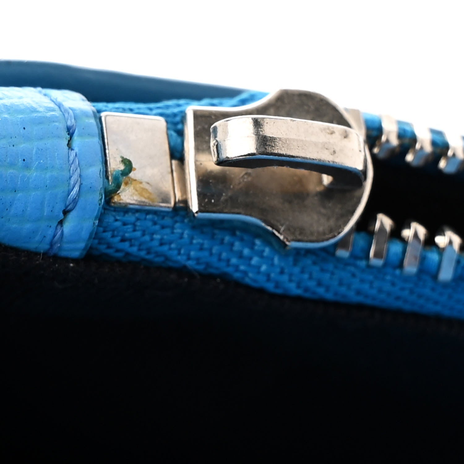Saffiano Striped Mini Diag Binder Clip Bag Blue
