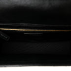 Grain De Poudre Matelasse Chevron Large Monogram Satchel Black