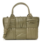 Foulard Intrecciato Pleated Arco Tote Travertine