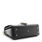 Dollar Calfskin Interlocking G Top Handle Shoulder Bag Black