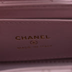 Shiny Aged Calfskin Quilted Mini Nano Kelly Shopper Light Pink