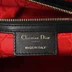Lambskin Cannage Large Lady Dior Black