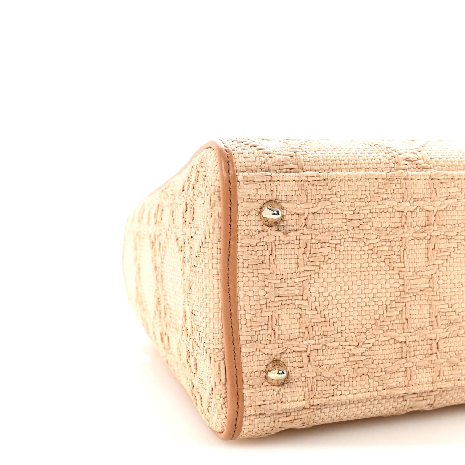 Raffia Medium Lady Dior Bag Beige