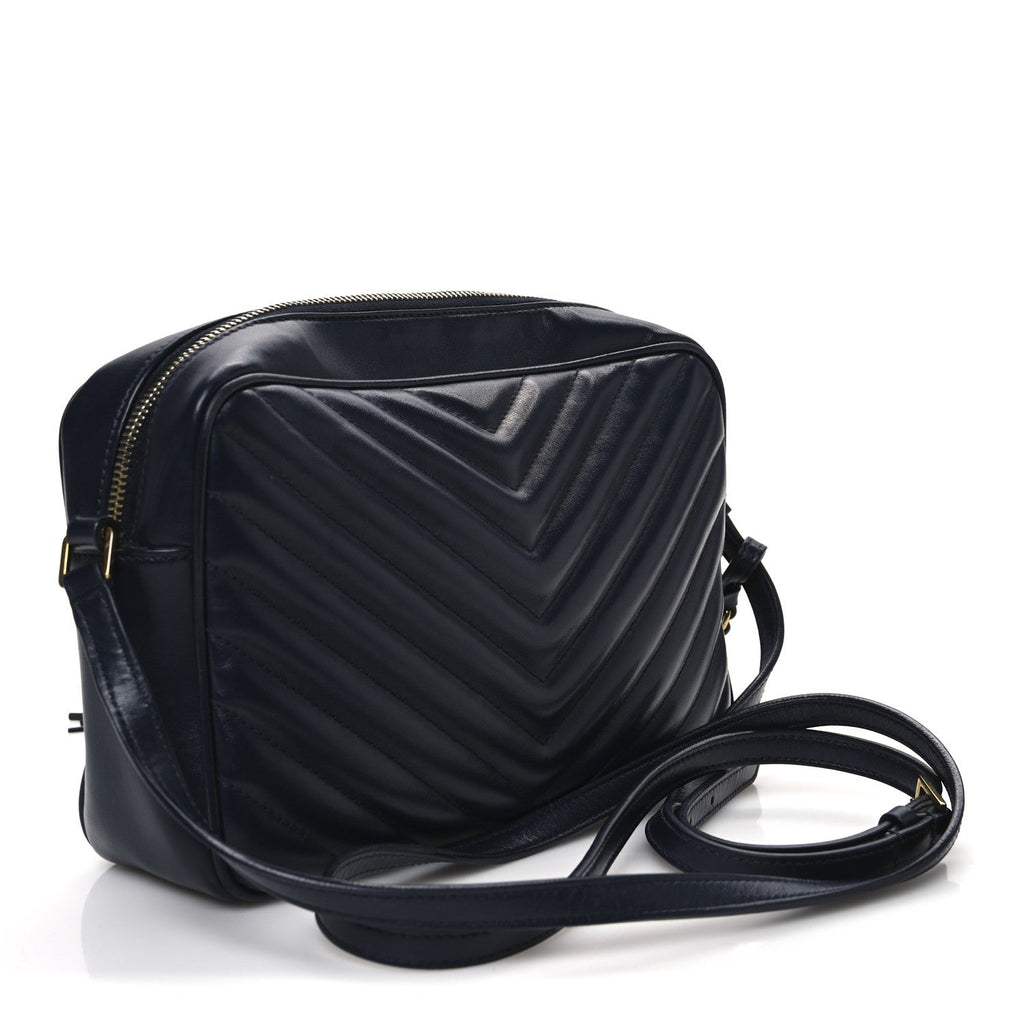 Calfskin Matelasse Monogram Lou Camera Bag Deep Marine