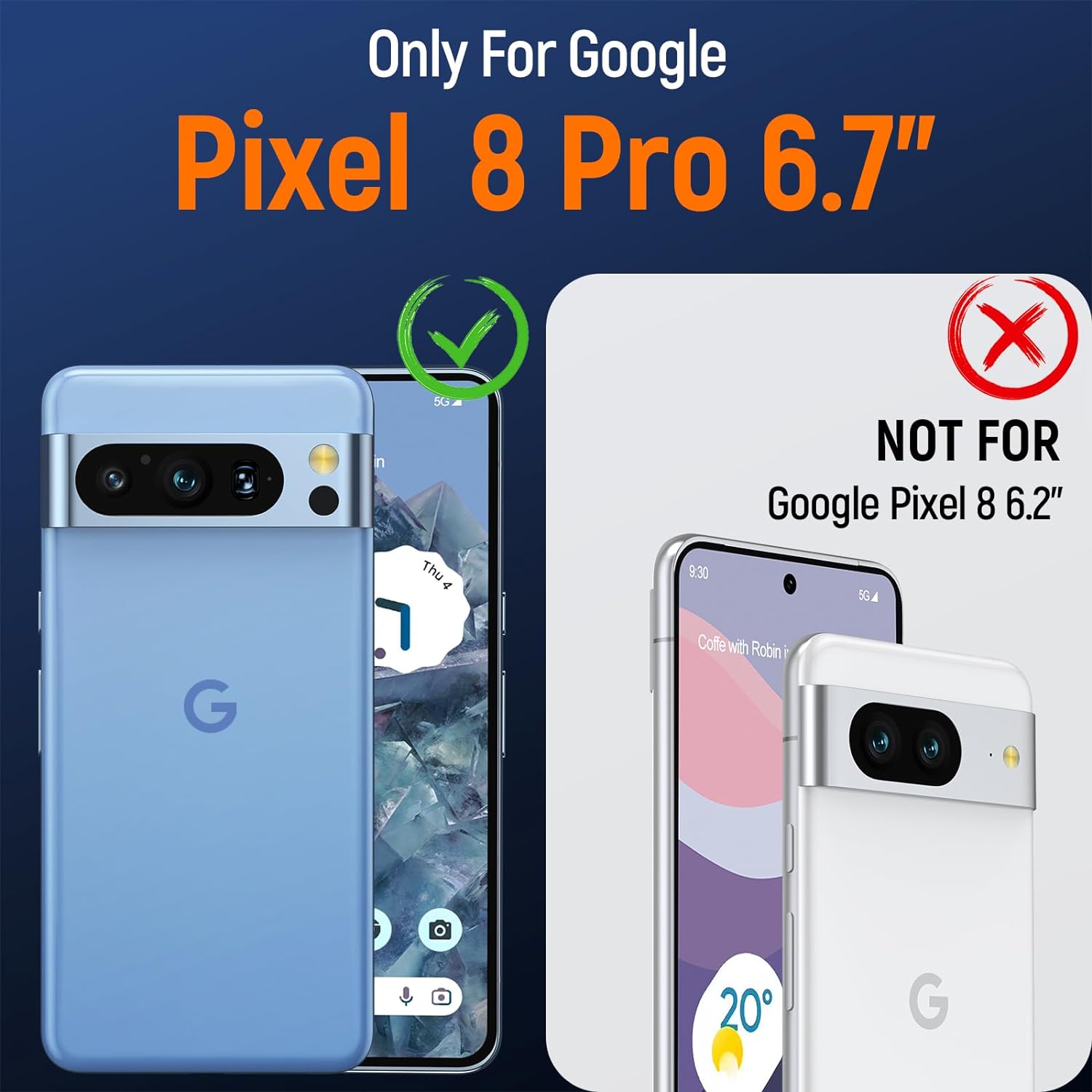 Entronix Case Compatible with Pixel 8 Pro - Triple-Layer Heavy Duty Protection