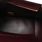 Satin Baby Grained Calfskin Small Tri-Color Trapeze Carmin