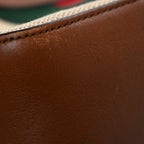 Vintage Canvas Web Shoulder Bag Sand Cuir