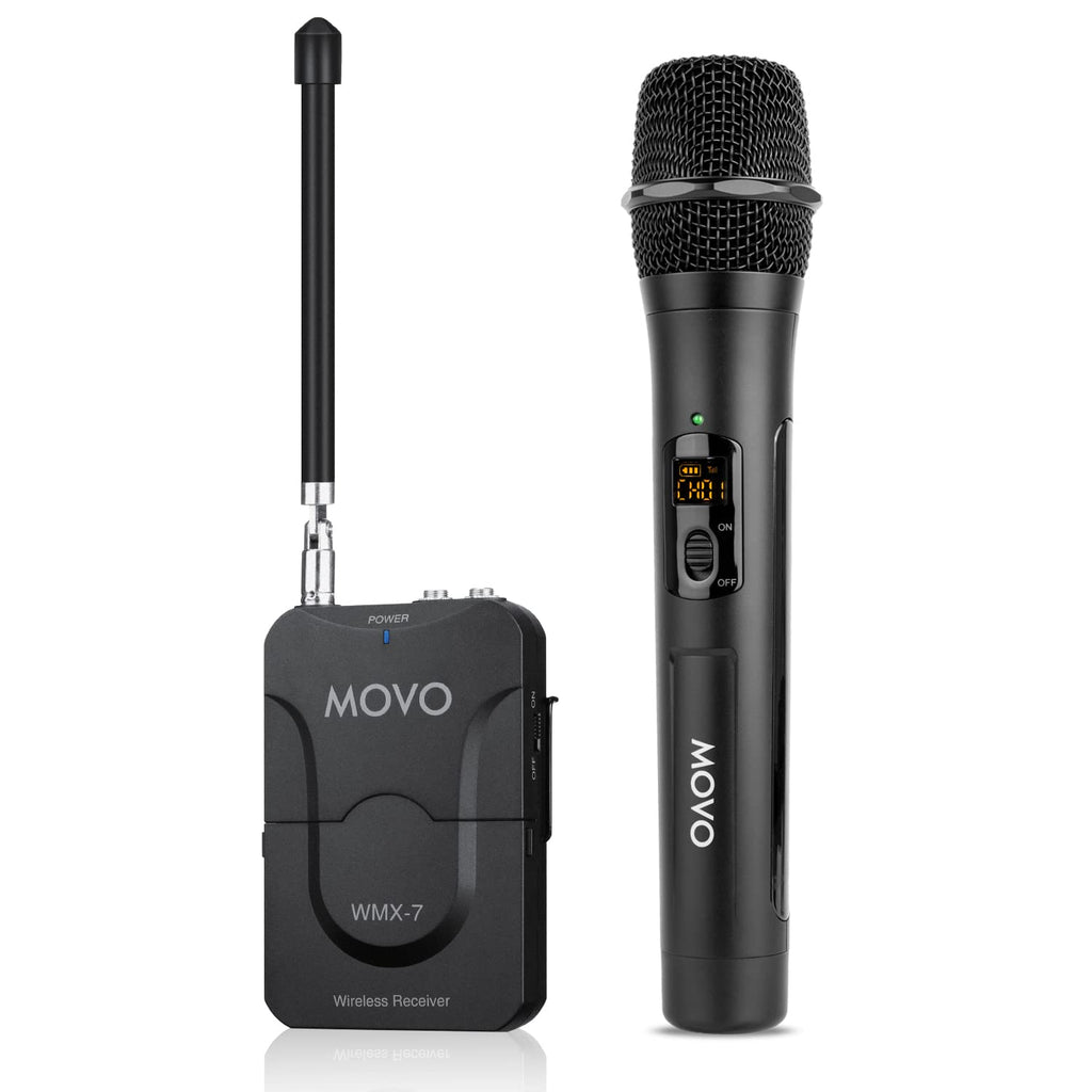 Movo WMX-7-TH-RX VHF Handheld Wireless Microphone System for Cameras