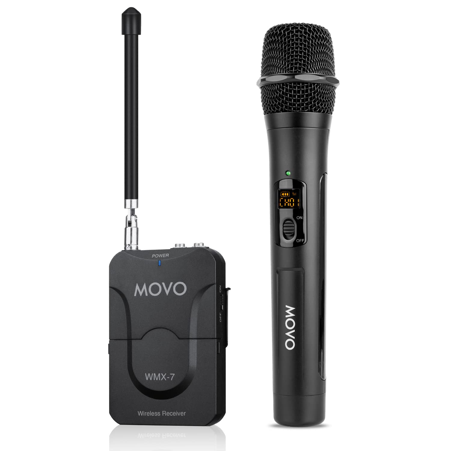 Movo WMX-7-TH-RX VHF Handheld Wireless Microphone System for Cameras