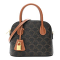Canvas Calfskin Triomphe Teen Honorine Bag Tan